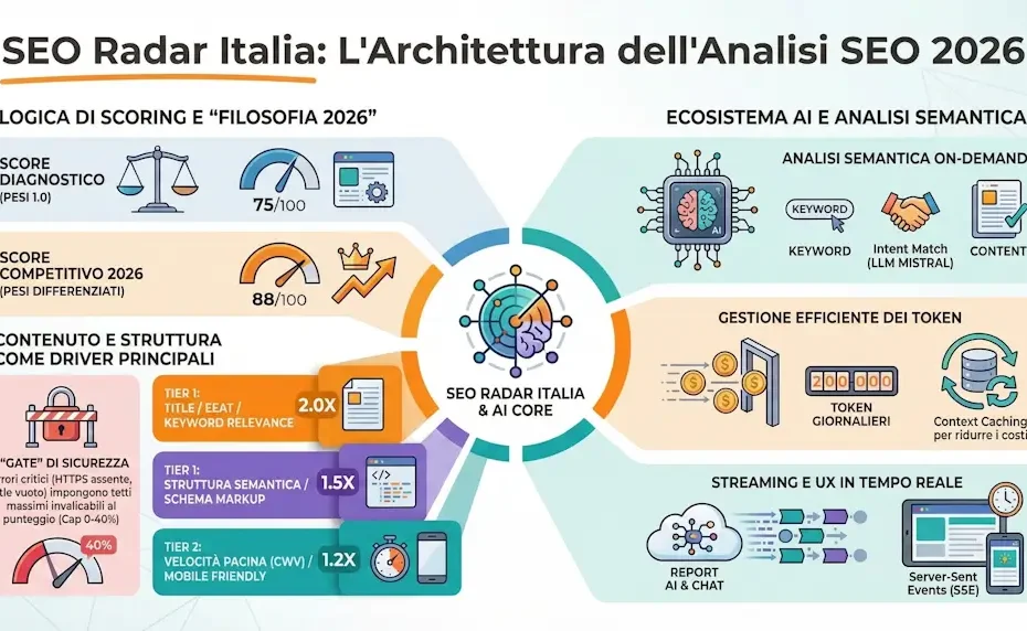 Guida pratica per capire keyword semantiche e tecniche su WordPress con esempi reali sul tool SEO GRATUITO di analisi SEO chiamaato SEO RADAR ITALIA