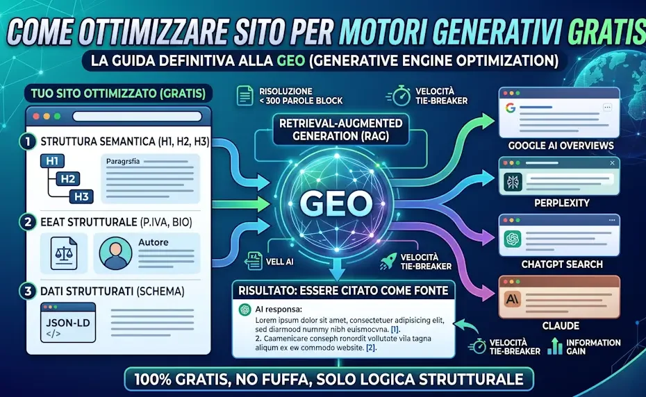 Come ottimizzare sito per motori generativi gratis
