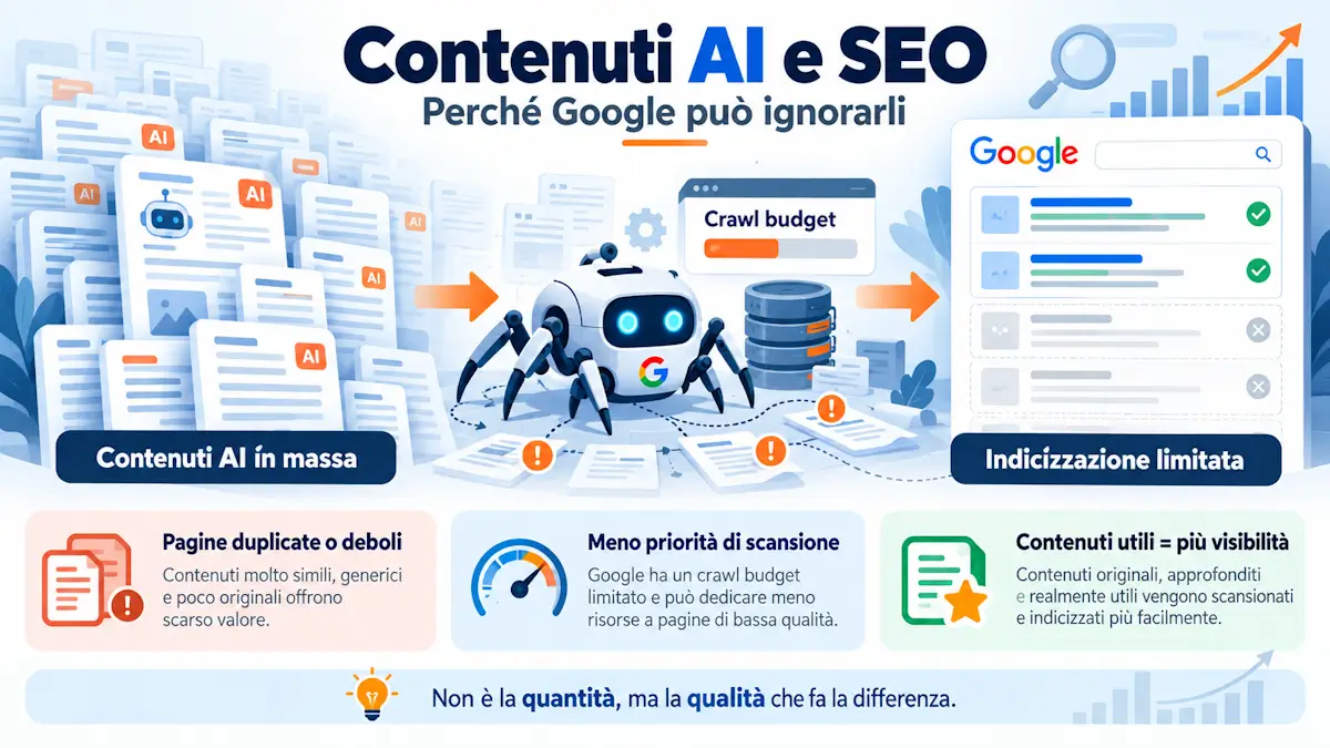 Contenuti AI e SEO: perché Google può ignorarli